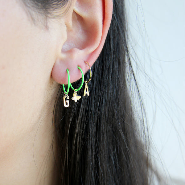 Orecchino Piercing Con Lettera Iniziale Pendente | Orecchini Personalizzabili My Orecchino Piercing Con Lettera Iniziale Pendente | Orecchini Personalizzabili My
