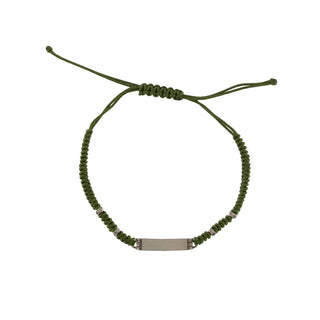 Bracelet with round weave and bar - TANGLE