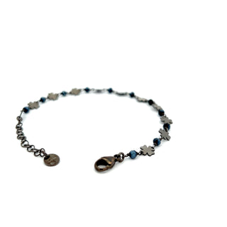 Black Four-Leaf Clover Bracelet