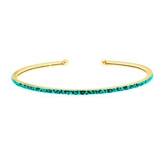 Enamelled Bangle - Leopard Print