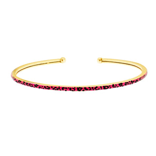 Enamelled Bangle - Leopard Print