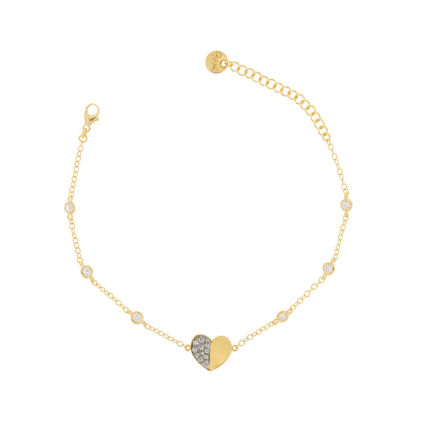 Bracelet Heart Subject With Zirconia