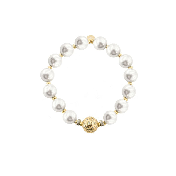 Pulsera elástica perlas y esfera - STARBALL