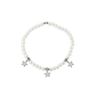 BRACCIALE ELASTICO PERLE 3 STELLE - GALACTICA ICE