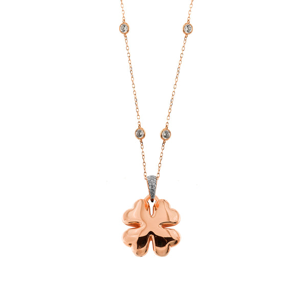 SMALL ELECTROFORMED CLOVER NECKLACE - GO BIG