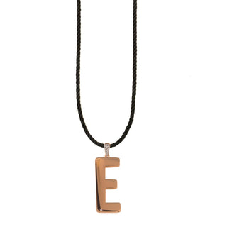 TORCHON CORD NECKLACE ELECTROFORMED LETTER - GO BIG