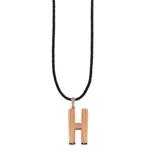 TORCHON CORD NECKLACE ELECTROFORMED LETTER - GO BIG