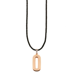 TORCHON CORD NECKLACE ELECTROFORMED LETTER - GO BIG