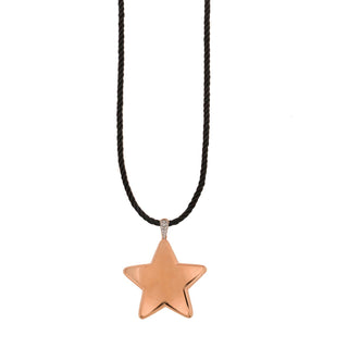 Torchon cord necklace Electroformed Star - GO BIG