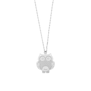 Multi-faceted Neckace with Owl Pendant