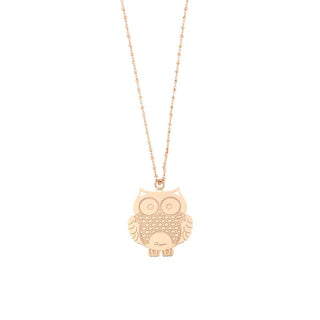 Multi-faceted Neckace with Owl Pendant