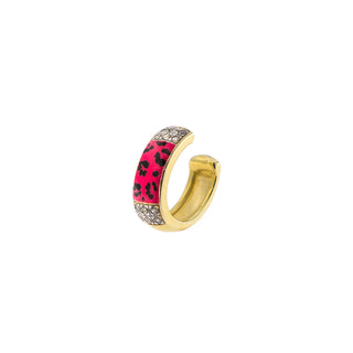 Earcuff with Zirconia - Leopard Print