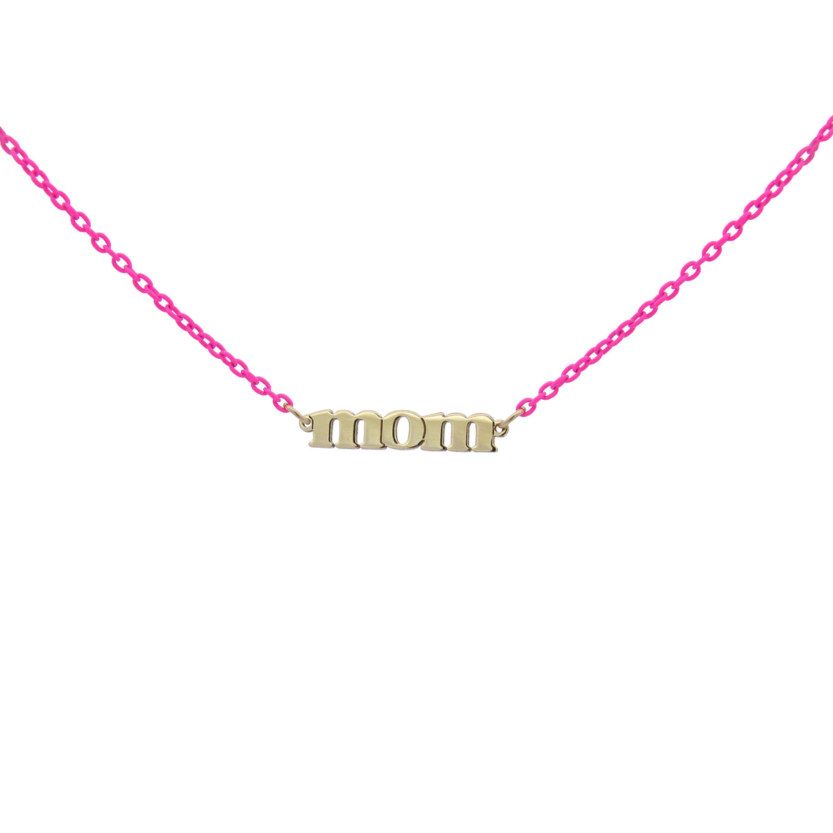 Gargantilla MOM Fucsia fluo – ORO 18KT