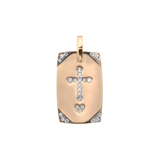 Chocker cross medal - chain and dot