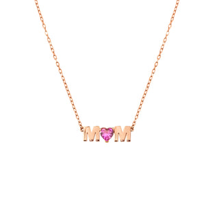 MOM chocker with pink central stone