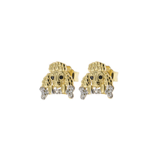 Zirconia Earrings With Poodle