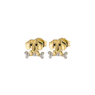 Zirconia Earrings With Dachshund