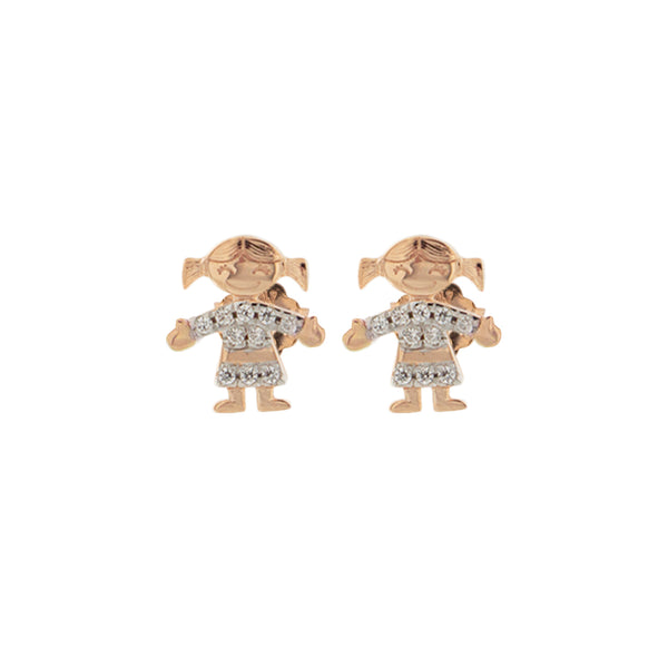 Pendientes Zirconia con Niña