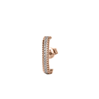 Single earring huggie-bar and studs