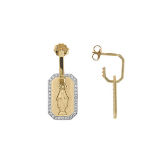 Single earring Madonna medal