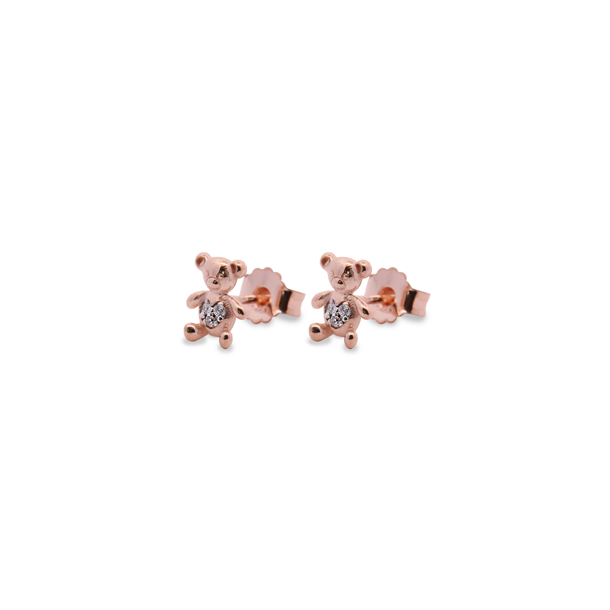 Pendientes de lobulo osito con circonitas - Teddy Fancy
