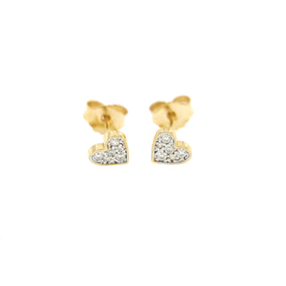 Orecchini Lobo Micro Zirconi Cuore