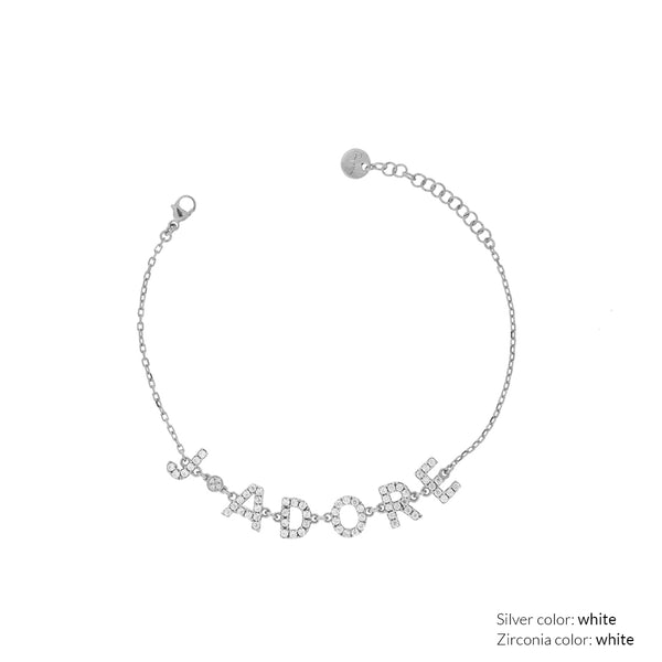 Customized Bracelet with Zircons