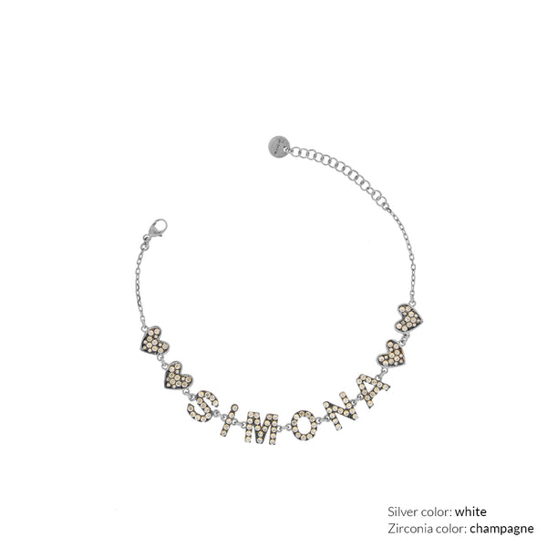 Customized Bracelet with Zircons