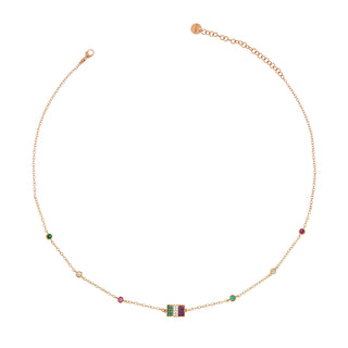 Necklace #Italiaseibella With Colored Zirconia