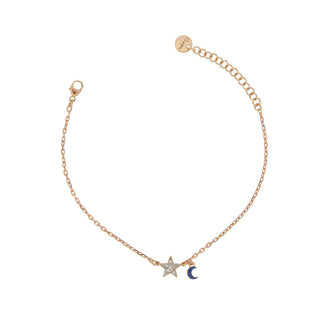 Bracelet Double Subject Zirconia Star/Moon